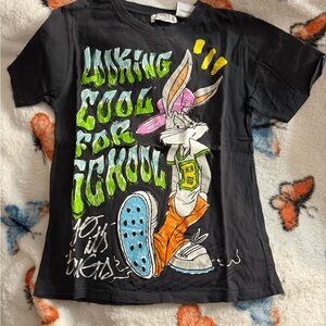 Zara boys cartoon Looney Tunes w/  Bugs Bunny cotton tee size 9 boys